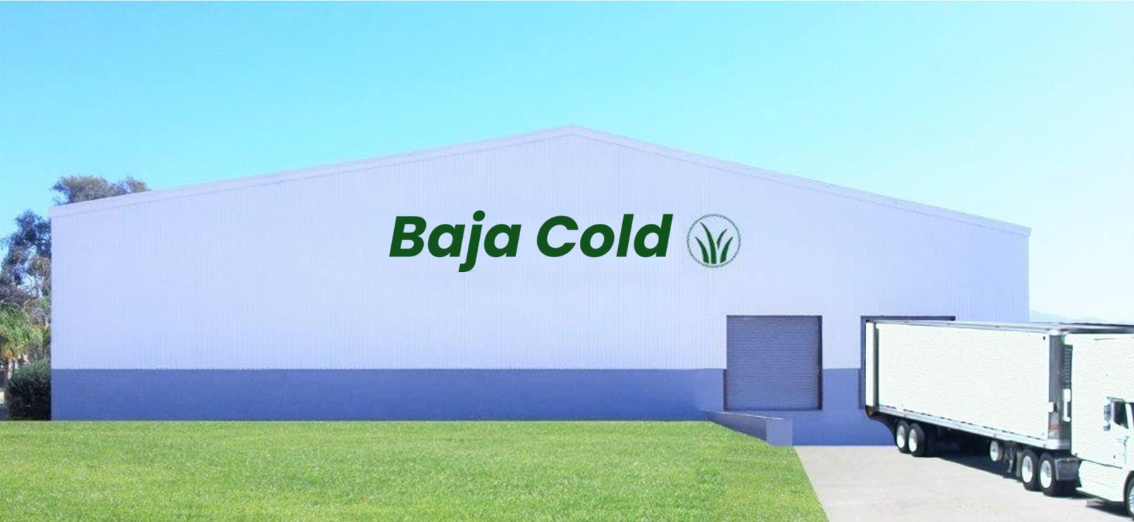 Baja Cold warehouse with loading dock and refrigerated truck